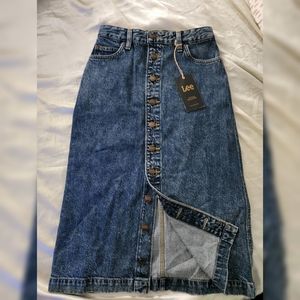 Lee Midi Denim Skirt Brand New w/ Tags